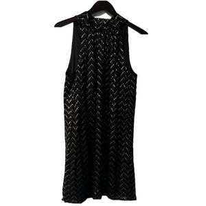 Chic Black and Gold Sleeveless Dress